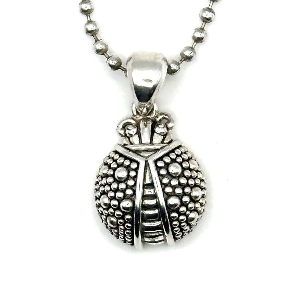 Lagos Rare Wonders Sterling Silver Ladybug Pendant Necklace